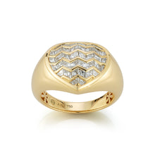 Load image into Gallery viewer, White Diamond Venus Shield Ring