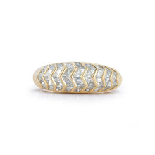 Load image into Gallery viewer, Aurora Stacking Ring in Myrtle with White Diamonds