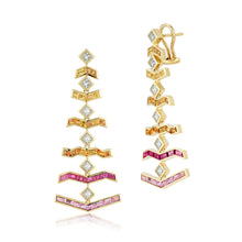 Load image into Gallery viewer, Vibrations Earrings in Sunrise with Diamonds
