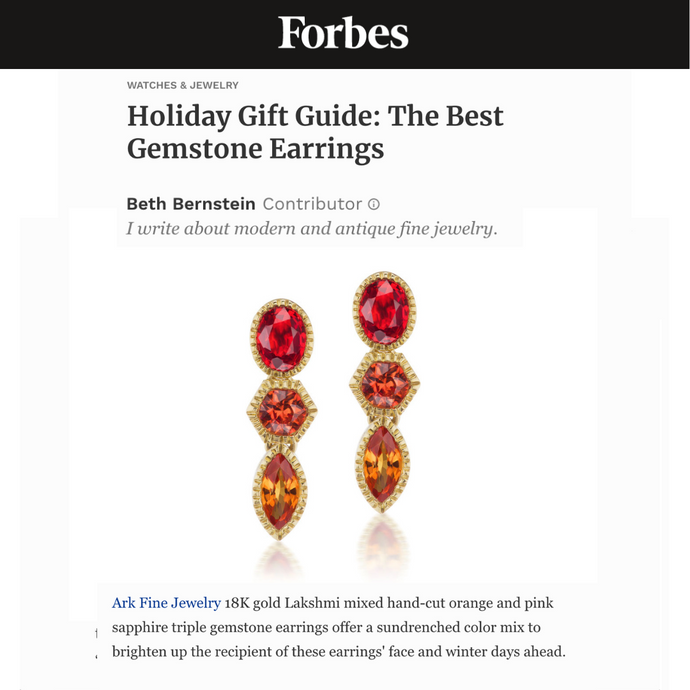 ARK Featured in Forbes 'Holiday Gift Guide: The Best Gemstone Earrings'