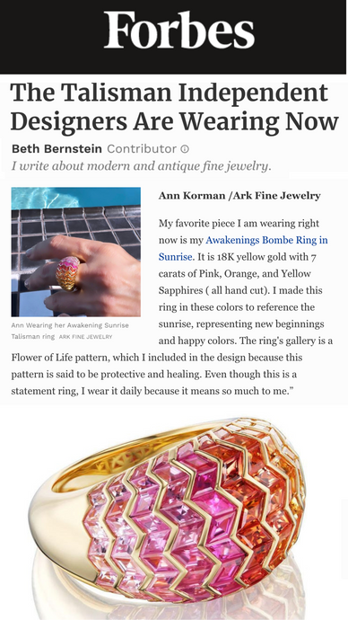 ARK in Forbes ' The Talisman Independent Designers Are Wearing Now'
