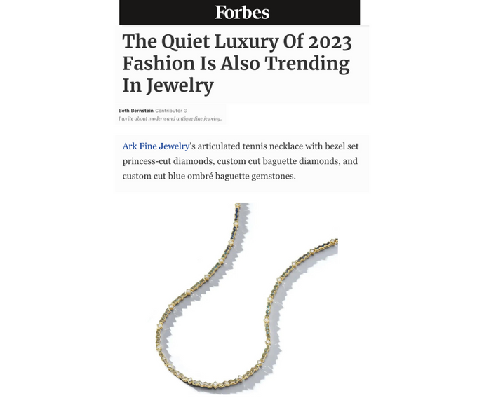 ARK in Forbes " The Quiet Luxury of 2023"