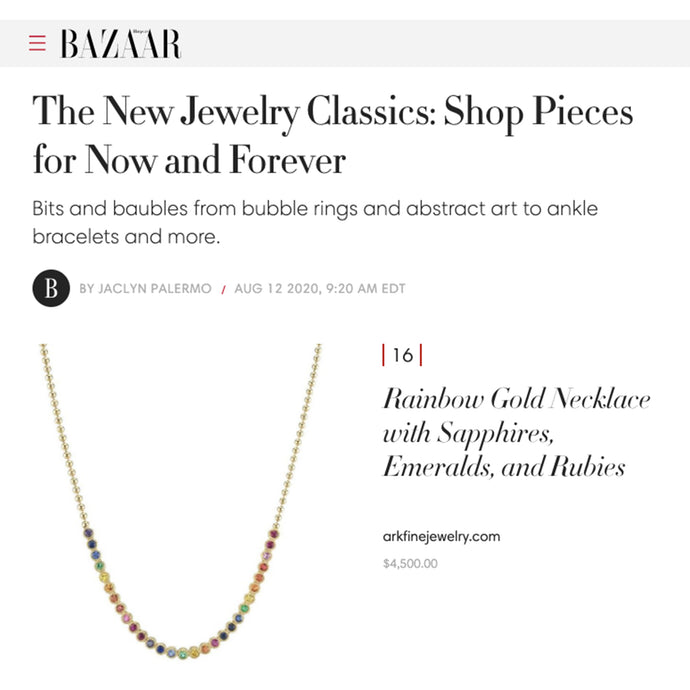 Rainbow Gold Necklace featured in Harper's Bazaar