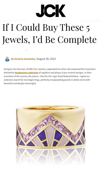 ARK Featured in JC 'If I Could Buy These 5 Jewels, I’d Be Complete'