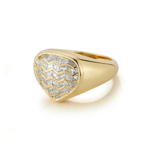 Load image into Gallery viewer, White Diamond Venus Shield Ring