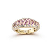 Load image into Gallery viewer, 18K Yellow Gold with Pink Sapphires &amp; Diamonds