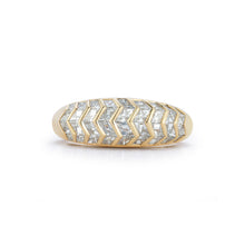 Load image into Gallery viewer, Aurora Stacking Ring in Myrtle with White Diamonds