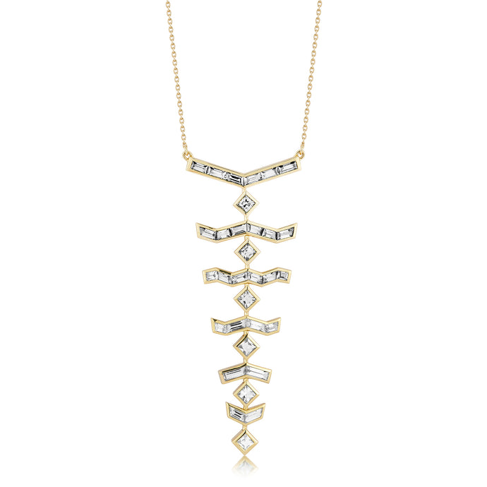Vibrations Pendant Necklace in White Diamond
