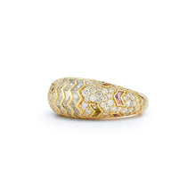 Load image into Gallery viewer, Aurora Ring in Feather with White Diamond Cobblestones