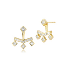 Load image into Gallery viewer, Vibrations Single Drop Fringe Earrings in Diamond