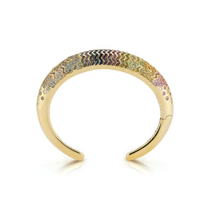 Aurora Bracelet in Feather with Cobblestones and Diamonds