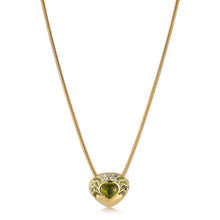 Load image into Gallery viewer, Flora Shield Necklace with Chartreuse Aura