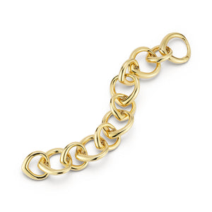 Gold Large Link Chain Shield Bracelet