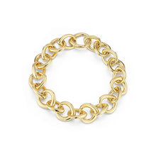 Load image into Gallery viewer, Yellow Gold large link made to order bracelet. Links are the shape of a shield