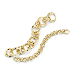 Gold Small Link Shield Bracelet