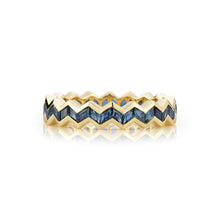 Load image into Gallery viewer, Vibrations Eternity Stacking Ring in Blue Sapphire