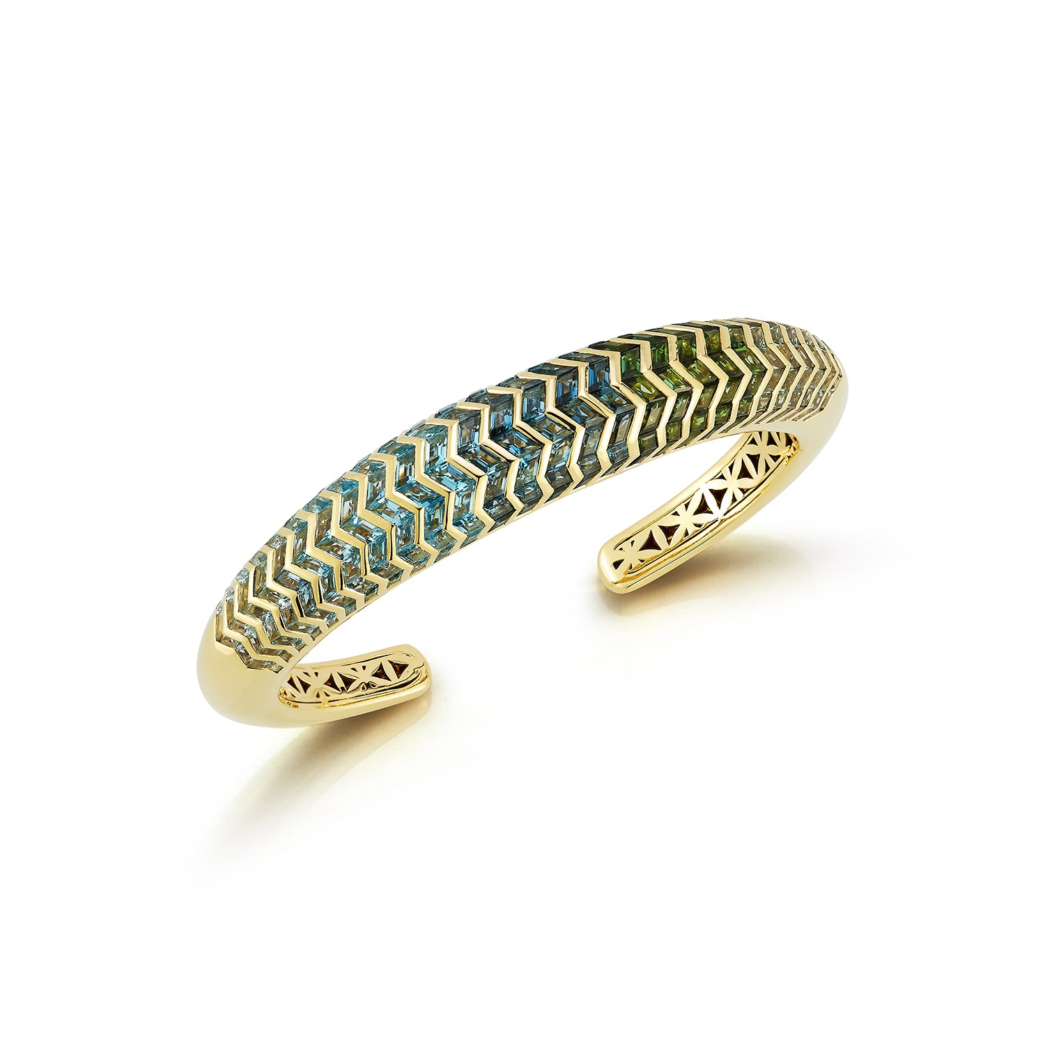 14k Yellow Gold Snake Cuff Bracelet