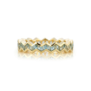 Vibrations Eternity Stacking Ring in Aquamarine