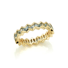 Load image into Gallery viewer, Vibrations Eternity Stacking Ring in Aquamarine