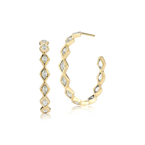 Dreamscapes Hoops in Diamond