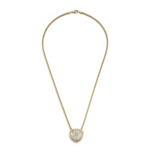 White Diamond Venus Shield Necklace